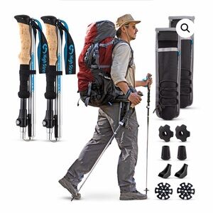 BRAND NEW High Stream Gear Foldable Trekking Poles with Ergonomic Handles